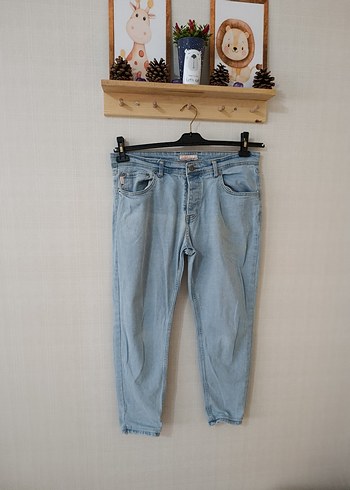 erkek Mavi Denim Midi Boy Jean - Görsel 4