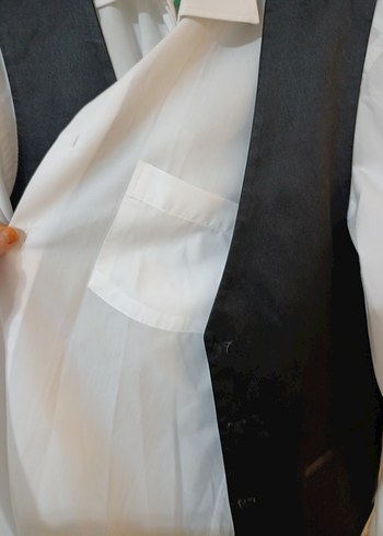 Düğmeli Erkek Siyah Yelek - Görsel 6