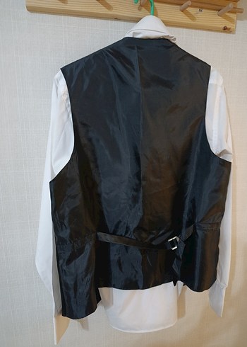 Düğmeli Erkek Siyah Yelek - Görsel 4