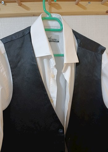 Düğmeli Erkek Siyah Yelek - Görsel 3