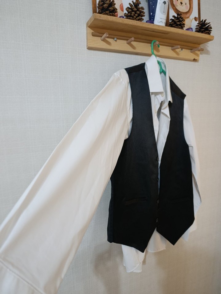 Düğmeli Erkek Siyah Yelek - Görsel 2
