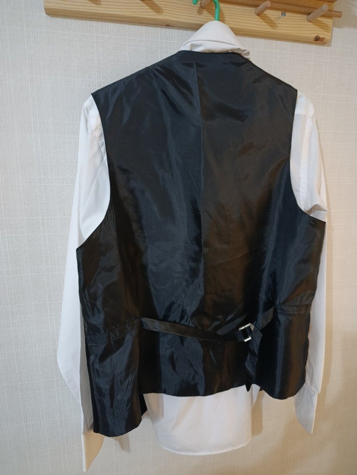 Düğmeli Erkek Siyah Yelek - Görsel 4