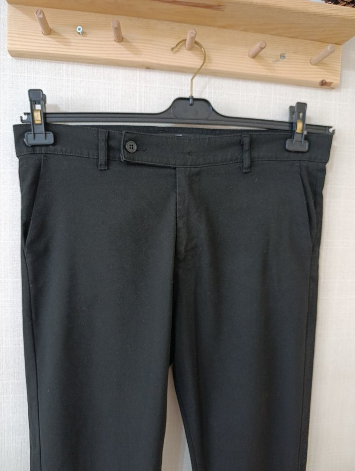 Siyah Kemerli Erkek Pantolon - Görsel 3