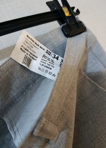 Gri Keten Erkek Ofis Pantolonu - Görsel 3