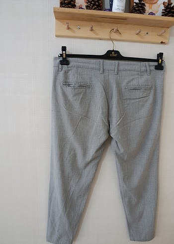 Gri Keten Erkek Pantolon Regular Fit - Görsel 4