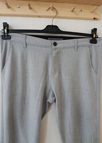 Gri Keten Erkek Pantolon Regular Fit - Görsel 2