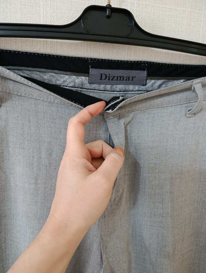 Gri Keten Erkek Pantolon Regular Fit - Görsel 5