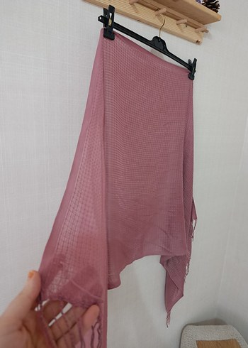 Pembe Bohem Tarzı Kadın Şal - Görsel 3