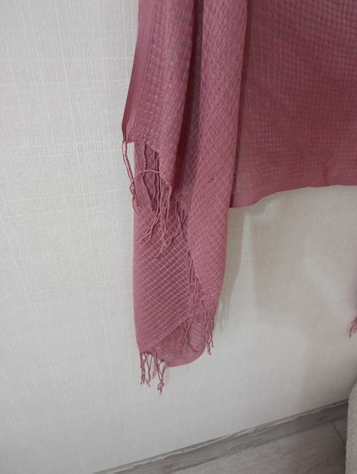 Pembe Bohem Tarzı Kadın Şal - Görsel 2