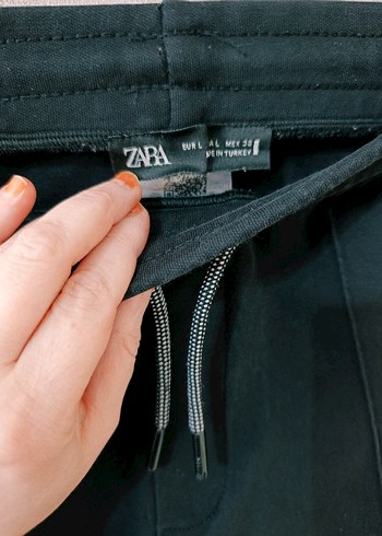 Siyah Kemerli Kısa erkek eşofman pantolon - Görsel 4