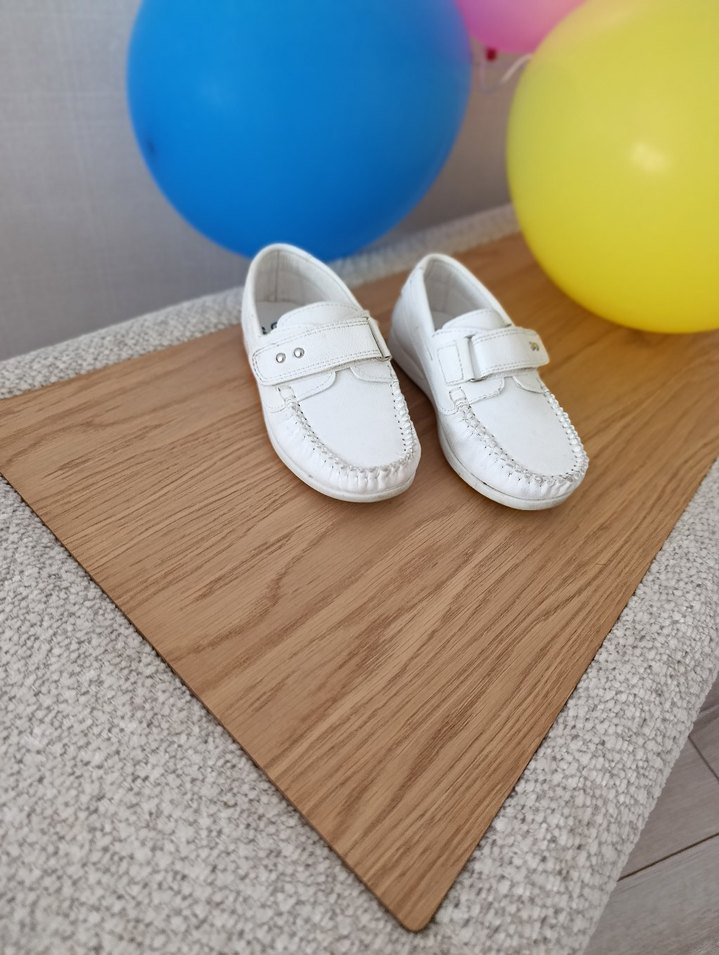 Düğmeli Beyaz Erkek Çocuk Özel Ayakkabı - Görsel 3