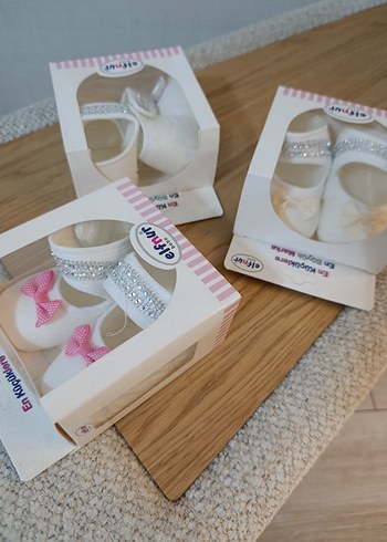 Kız Bebek İlk Adım Beyaz Ayakkabı Fiyonklu