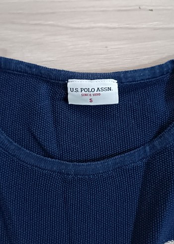 s Beden U. S. POLO ASSN. Çizgili Uzun Kollu Kadın Triko Kazak