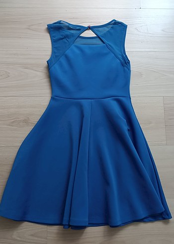 Mavi Kolsuz Elbise - Görsel 4