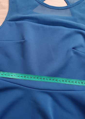Mavi Kolsuz Elbise - Görsel 7
