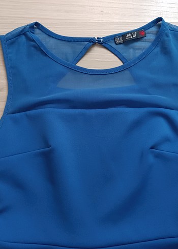 Mavi Kolsuz Elbise - Görsel 2