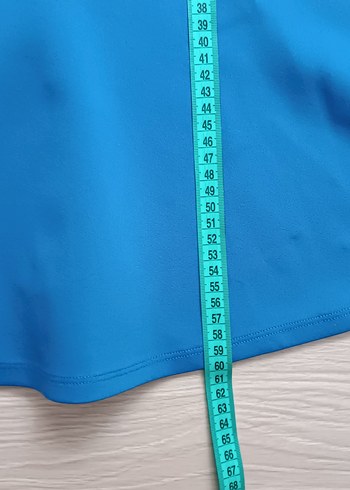 Mavi Kolsuz Elbise - Görsel 6