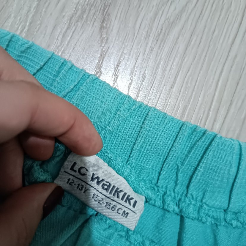 LCW Turkuaz Kız Çocuk Keten Şort - Görsel 2