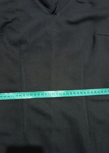 LİMON COMPANY V Yakalı Kısa Kollu Siyah Midi Elbise - Görsel 4