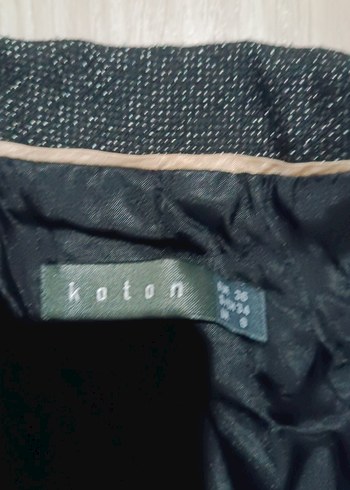 KOTON Gri Düğmeli Kadın Blazer Ceket - Görsel 2