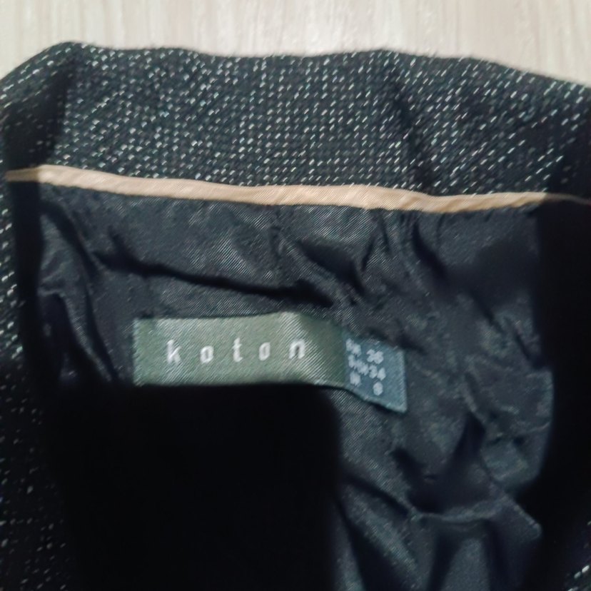 KOTON Gri Düğmeli Kadın Blazer Ceket - Görsel 2