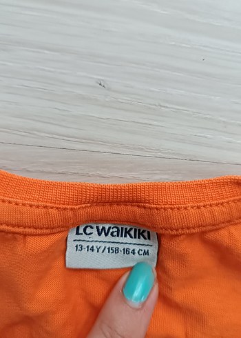 LC Waikiki Turuncu Baskılı Erkek Tişört Loose Fit