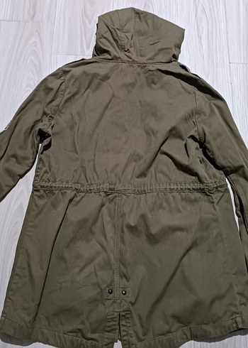 LCW Kadın Haki Kot Kemerli Midi Parka - Görsel 6