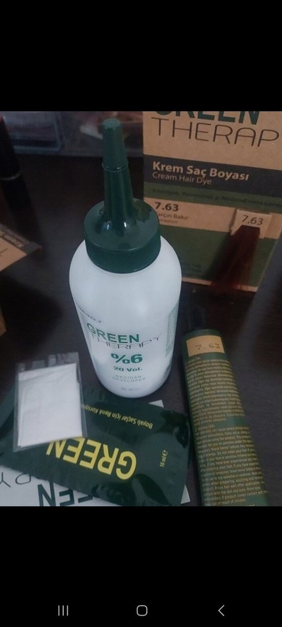 Green Therapy Krem Saç Boyası 7.63 Tarçın Bakır - Görsel 3