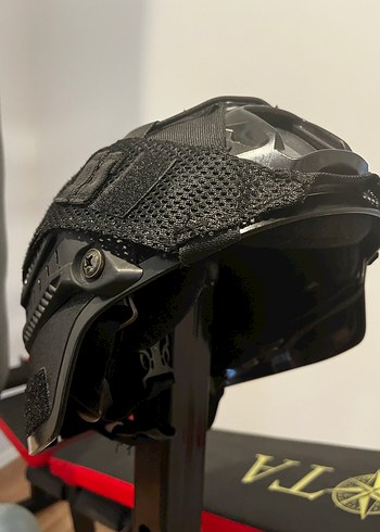 Airsoft taktik balistik kask + kumaş koruyucu kılıf - Görsel 2