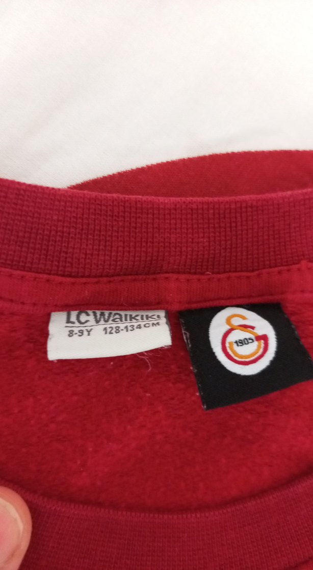 Kız Çocuk Kırmızı Baskılı Sweatshirt - Görsel 4