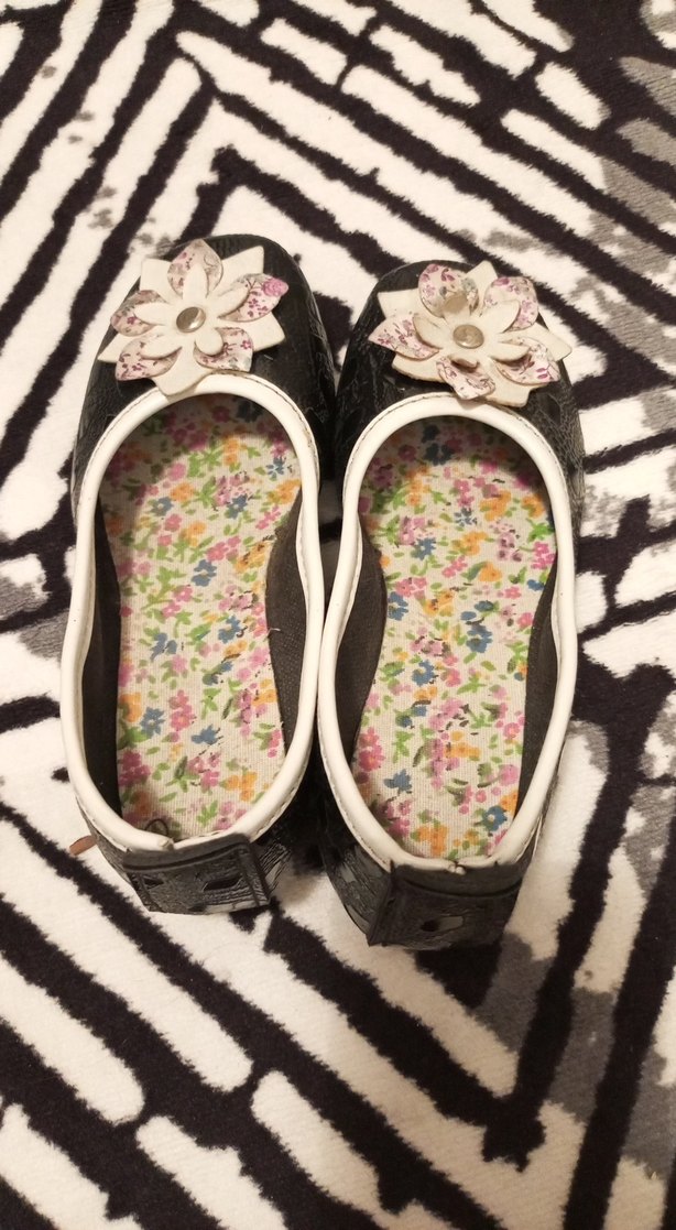 Kızlar İçin Beyaz Zebra Desenli Tokalı Babet - Görsel 2