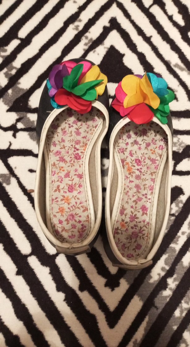 Renkli Fırfırlı Kadın Babet Ayakkabı - Görsel 2