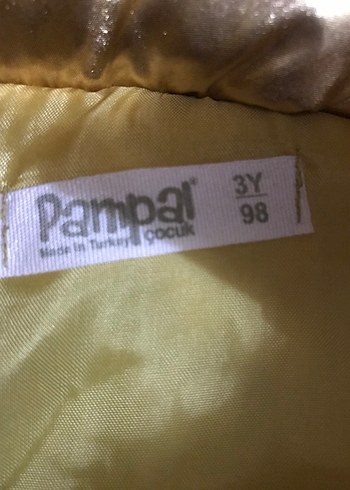 Kızlar için Kürklü Altın Yelek - Görsel 3