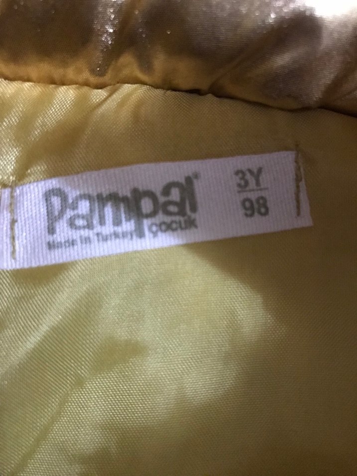 Kızlar için Kürklü Altın Yelek - Görsel 3