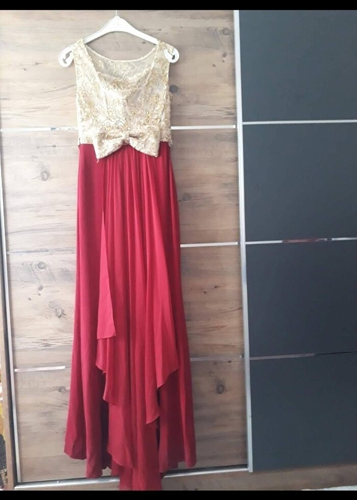 Balık model kuyruklu payetli abiye  - Görsel 2