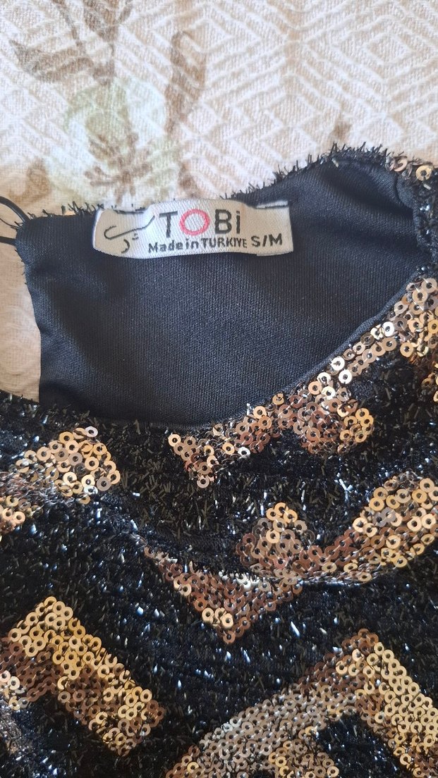 Parlak desenli uzun kollu kadın bluz - Görsel 3