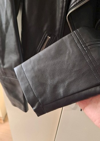 LCW Casual Siyah Deri Biker Ceket - Görsel 3