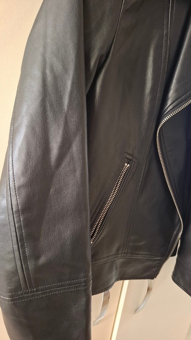 LCW Casual Siyah Deri Biker Ceket - Görsel 4