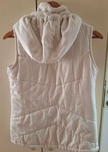 LC Waikiki Beyaz  Fermuarlı Kadın kolsuz mont - Görsel 3