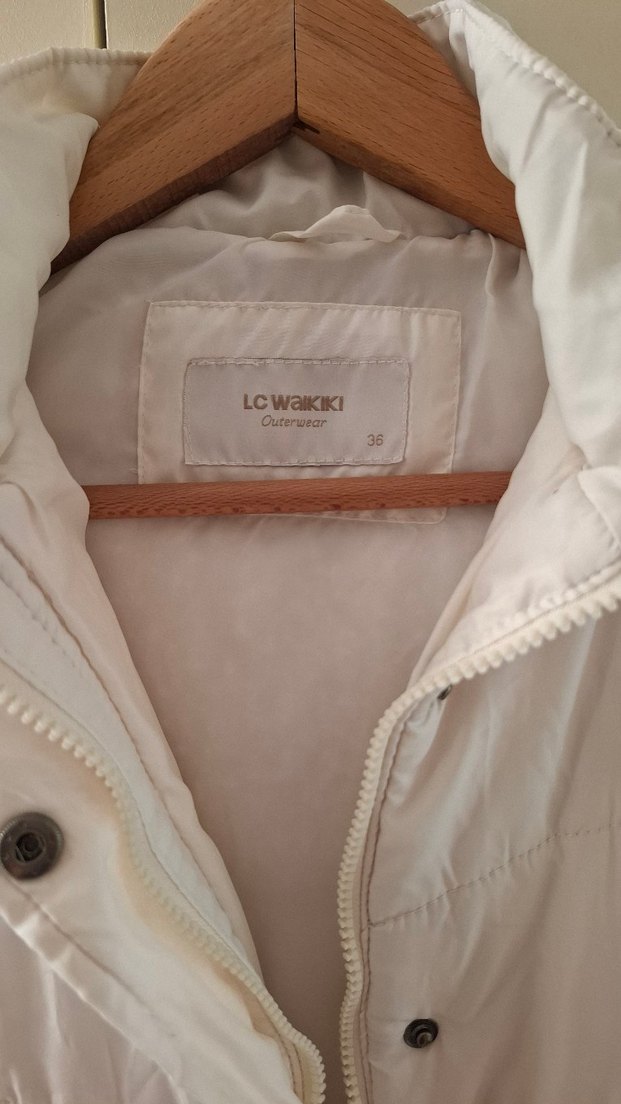 LC Waikiki Beyaz  Fermuarlı Kadın kolsuz mont - Görsel 2