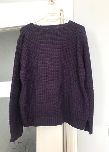 Mor Örgü Kadın Kazak, Bisiklet Yaka, Salaş - Görsel 2