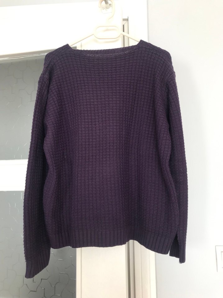 Mor Örgü Kadın Kazak, Bisiklet Yaka, Salaş - Görsel 2