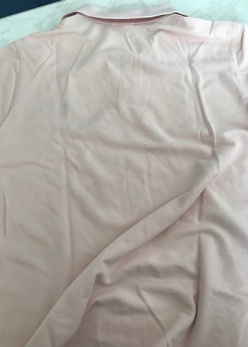 Pudra pembesi Pamuklu Kadın Polo Tişört - Görsel 2