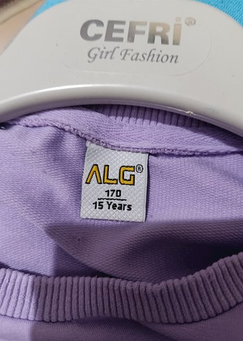 diğer Beden mor Renk Mor Baskılı Bol Kesim Kadın Sweatshirt