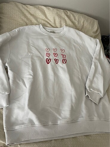 Beyaz sweat t-shrt