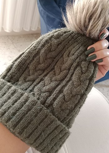 LC Waikiki Gri Örgü Kadın Bere