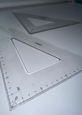 30-60-90 ve 45-45-90 Üçgen Cetveller - Görsel 2