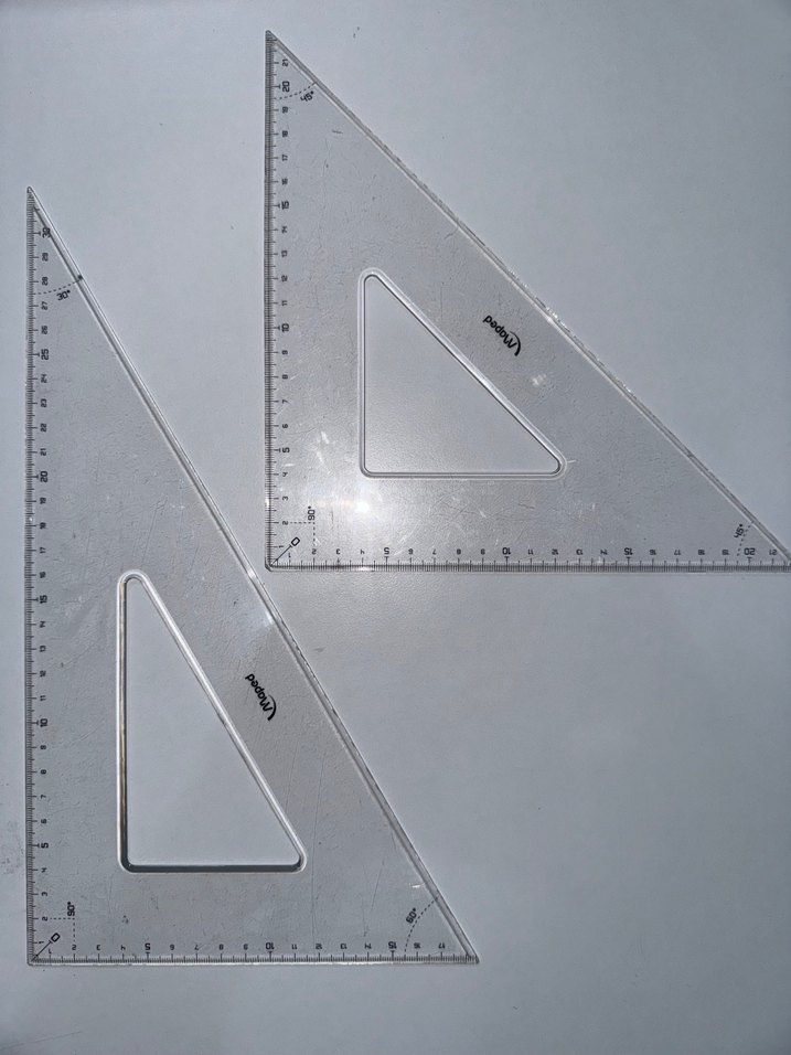 30-60-90 ve 45-45-90 Üçgen Cetveller - Görsel 3