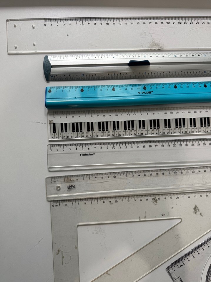 Çeşitli Cetveller Gönye ve İletki - Görsel 2