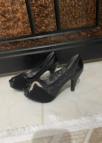 36 Beden siyah Renk Siyah Topuklu Kadın Ayakkabı